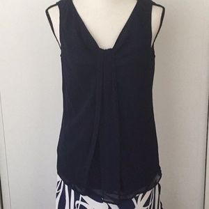 St. John couture silk sleeveless top